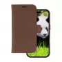 Capa folio dbramante1928 Lynge MagSafe iPhone 16 Pro Dark Tan