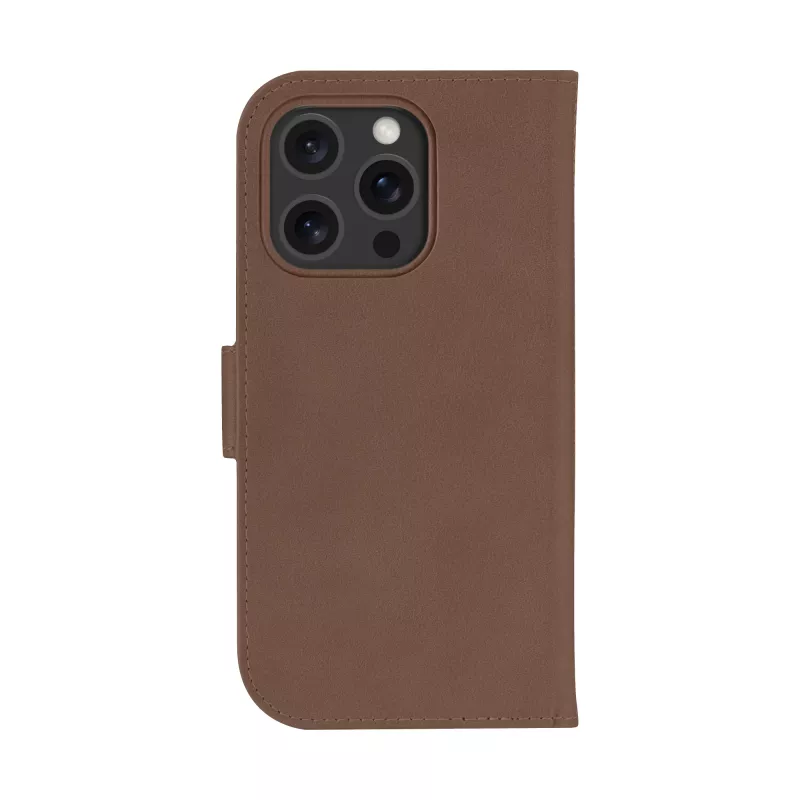 Capa folio dbramante1928 Lynge MagSafe iPhone 16 Pro Dark Tan