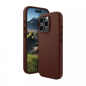 A capa dbramante1928 Roskilde para iPhone 16 Pro em Dark Tan combina elegância intemporal com funcionalidade moderna