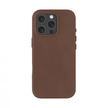 A capa dbramante1928 Roskilde para iPhone 16 Pro em Dark Tan combina elegância intemporal com funcionalidade moderna