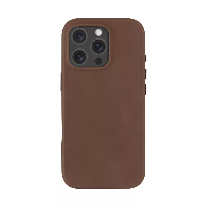 A capa dbramante1928 Roskilde para iPhone 16 Pro em Dark Tan combina elegância intemporal com funcionalidade moderna