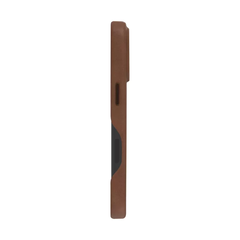 A capa dbramante1928 Roskilde para iPhone 16 Pro em Dark Tan combina elegância intemporal com funcionalidade moderna