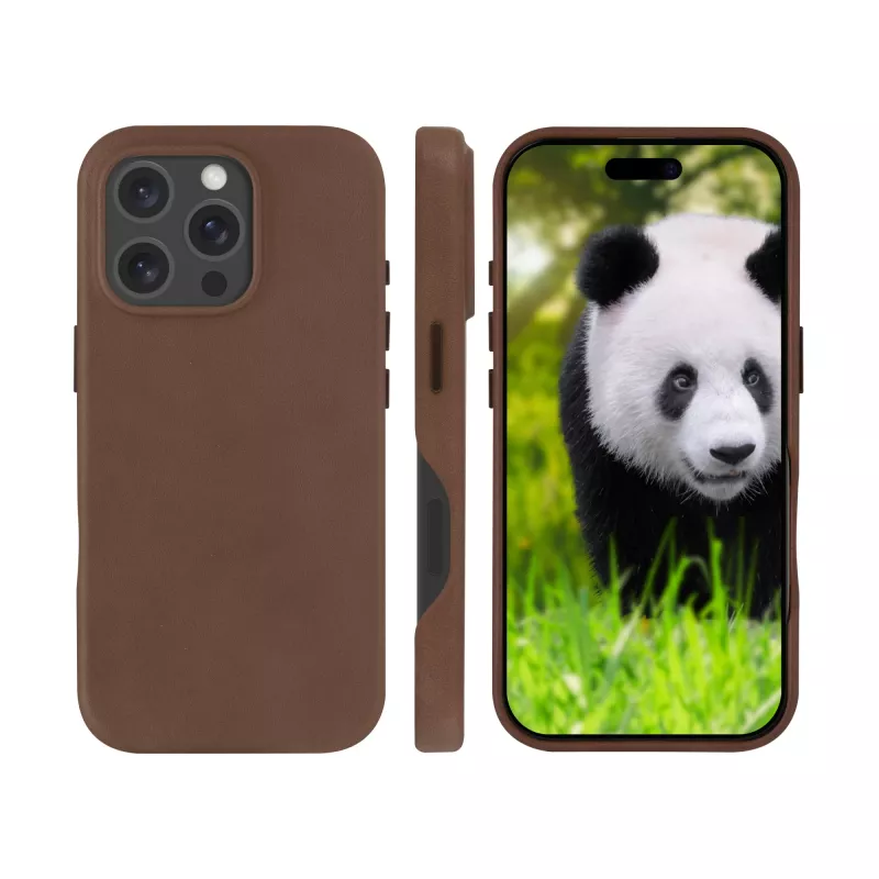 A capa dbramante1928 Roskilde para iPhone 16 Pro em Dark Tan combina elegância intemporal com funcionalidade moderna