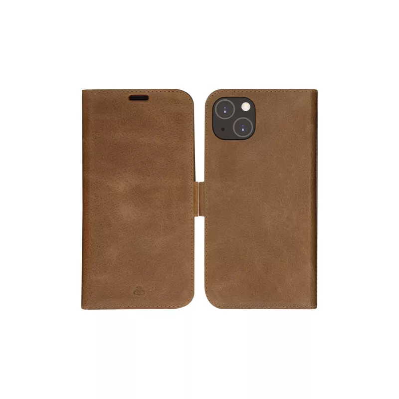 Capa tipo carteira dbramante1928 Lynge iPhone 14 Plus Tan 3 compartimentos para cartões