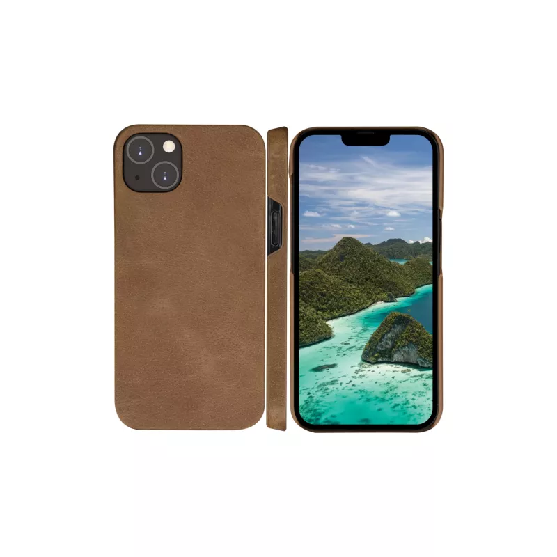 Capa tipo carteira dbramante1928 Lynge iPhone 14 Plus Tan 3 compartimentos para cartões