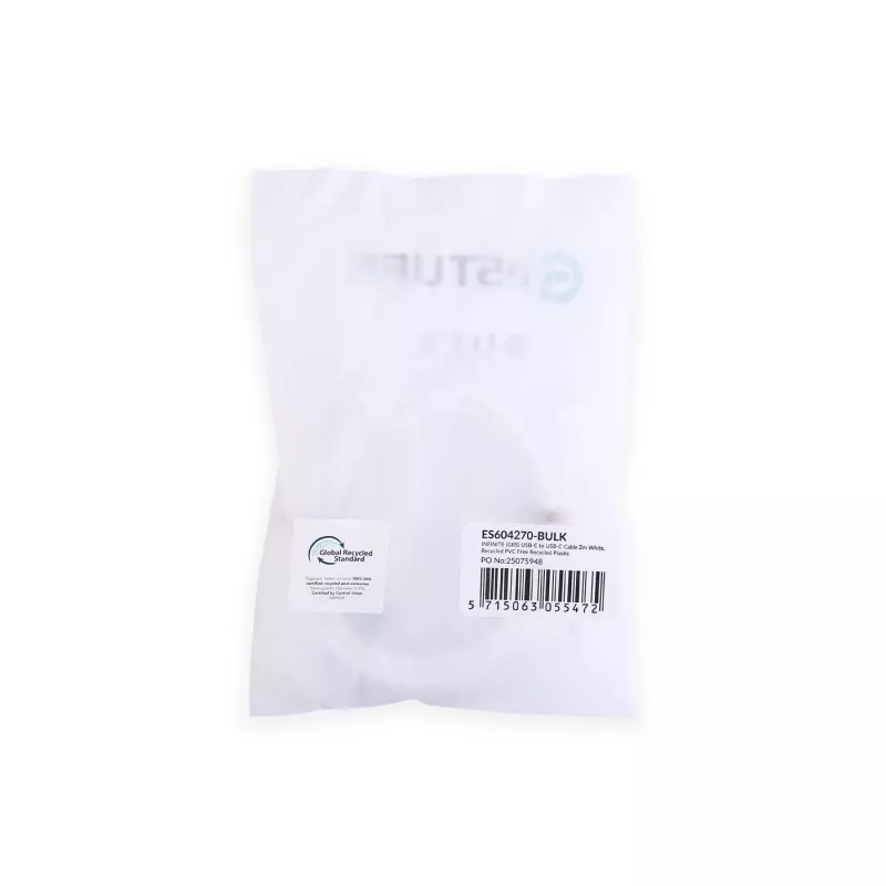 Cabo USB eSTUFF ES604270-BULK 2 m USB-C branco USB 2.0 0,48 Gbit/s