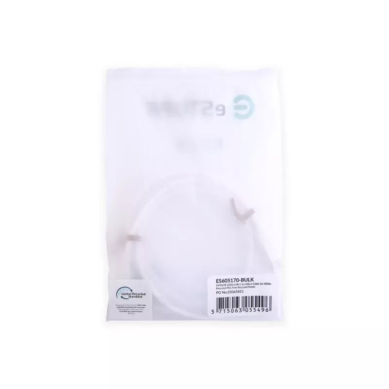 eSTUFF ES605170-BULK cabo USB USB 2.0 1 m USB-C USB-A branco