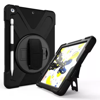 Capa eSTUFF CHICAGO Full Body Defender para iPad 10.2 preta