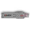 Chave para bloqueador de porta Lindy USB Type A rosa