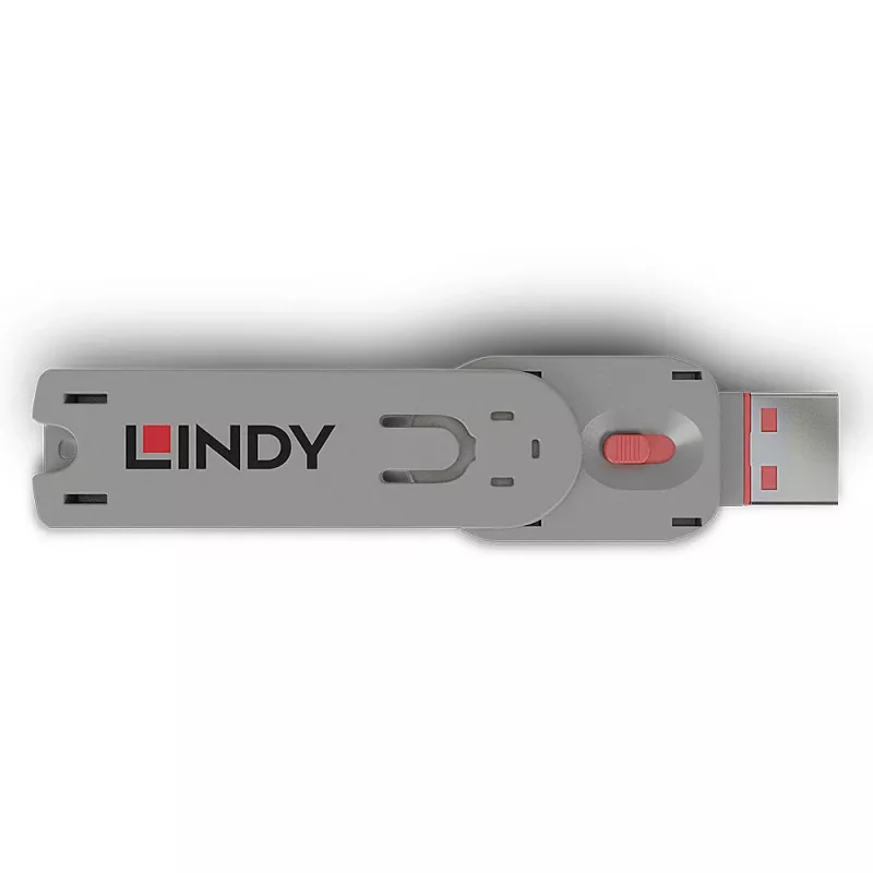 Chave para bloqueador de porta Lindy USB Type A rosa