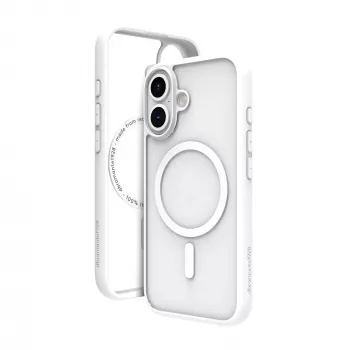 Capa dbramante1928 Grenen MagSafe iPhone 16 Plus branca