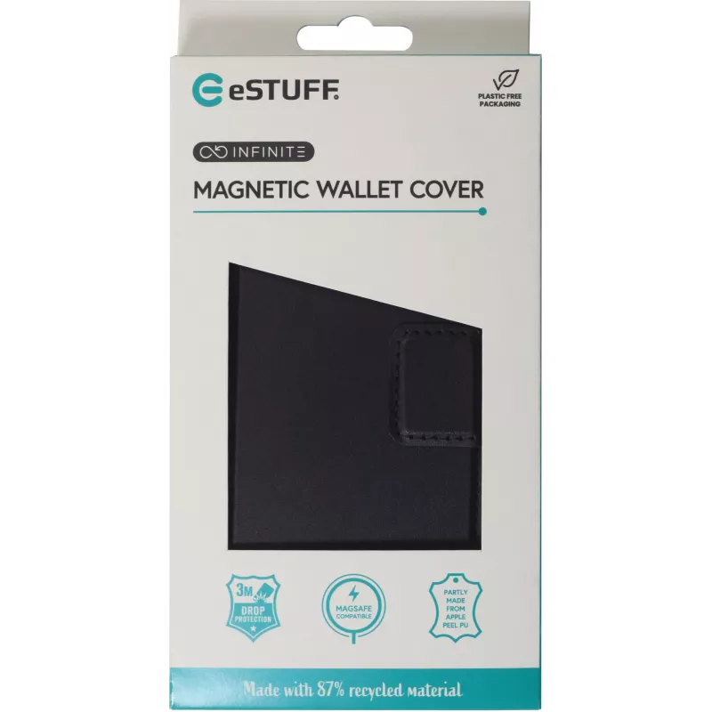 Capa para telemóvel eSTUFF ES67160100 15,5 cm (6,1 polegadas) tipo carteira preta