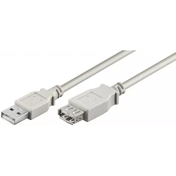 Cabo USB Microconnect USBAAF1 USB 2.0 1 m USB A cinzento