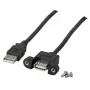 Cabo USB Microconnect USBAAF1PANEL2 USB 2.0 1,8 m USB A preto