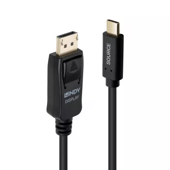 Cabo adaptador Lindy 3 m USB Type-C para DisplayPort 4K60 com HDR