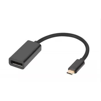 Adaptador de cabo de vídeo Microconnect MC-USBC-DPF1.2 DisplayPort USB Type-C preto