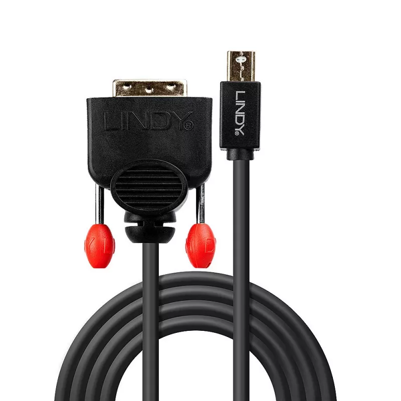 Cabo Mini DisplayPort para DVI Lindy 1 m, preto