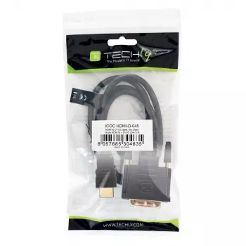 Adaptador de cabo de vídeo Techly ICOC-HDMI-D-045 5 m DVI-D preto