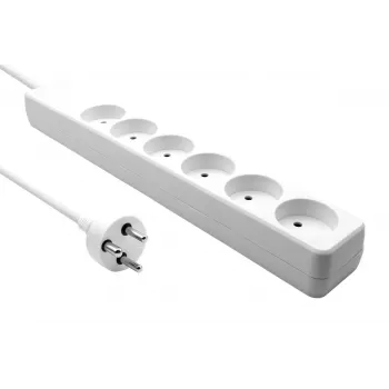 Extensão elétrica Microconnect MC-GRU0605DKW 5 m 6 tomadas AC para interior branco