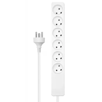 Extensão elétrica Microconnect MC-GRU0605DKW 5 m 6 tomadas AC para interior branco