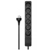 Extensão elétrica Microconnect MC-GRU0605DKB 5 m 6 tomadas AC para interior preto
