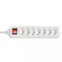 Extensão elétrica Lindy 73168 7 tomadas AC para uso interior branco
