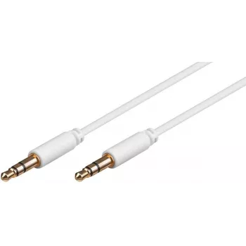 Cabo de áudio Microconnect AUDLL1W 1 m 3,5 mm branco