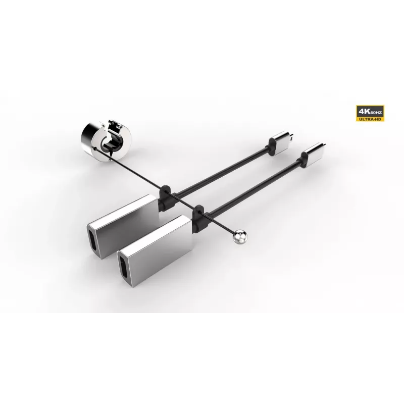 Adaptador de cabo de vídeo Vivolink PROADRING8S Mini DisplayPort + USB-C HDMI preto, cinzento