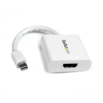 Adaptador Mini DisplayPort para HDMI StarTech.com - conversor de vídeo mDP para HDMI - 1080p - Mini DP ou Thunderbolt 1/2 Mac/PC para monitor/ecrã/TV HDMI - dongle passivo mDP 1.2 para HDMI - branco