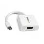 StarTech.com MDP2HDW adaptador de Mini DisplayPort para HDMI, passivo, 1920x1200, passagem de áudio, compatível com Thunderbolt, 17 cm, branco