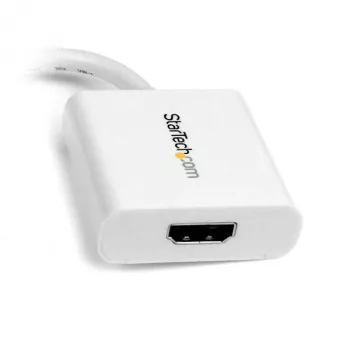 Adaptador Mini DisplayPort para HDMI StarTech.com - conversor de vídeo mDP para HDMI - 1080p - Mini DP ou Thunderbolt 1/2 Mac/PC para monitor/ecrã/TV HDMI - dongle passivo mDP 1.2 para HDMI - branco