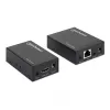 Kit extensor Manhattan HDMI 1080p sobre Ethernet, até 50 m com um cabo Cat6, módulos Tx e Rx, suporte IR, três anos de garantia