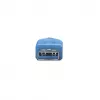 Cabo de extensão USB-A para USB-A Manhattan 2 m ficha macho para conector fêmea azul