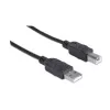 Cabo USB-A para USB-B Manhattan 333368 1,8 m ficha macho para ficha macho preto