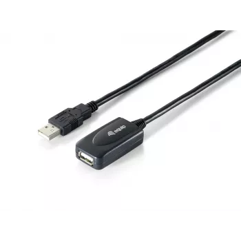 Cabo de extensão ativo USB 2.0 Type A Equip ficha macho para conector fêmea, 15 m
