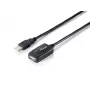 Cabo de extensão ativo USB 2.0 tipo A Equip ficha macho para conector fêmea, 5 m