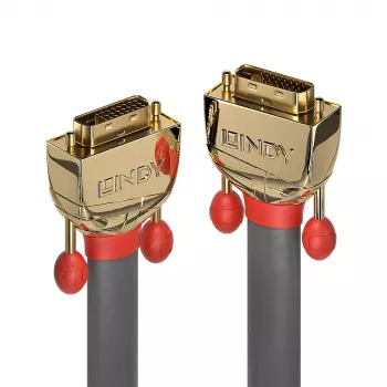 Cabo DVI-D Dual Link Lindy 15 m, Gold Line