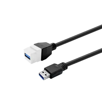 Cabo de extensão USB 3.0 Type-A para Type-A VivoLink PROKEYUSB3AFM3W 3 m branco