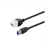 Cabo de extensão USB 3.0 A para A fêmea VivoLink PROKEYUSB3AFBM1W branco