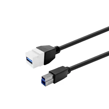 Cabo de extensão USB 3.0 Type-A VivoLink, fêmea para fêmea, branco, PROKEYUSB3AFBM5W