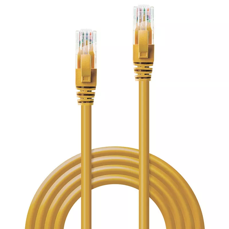 Cabo de rede Lindy 3m Cat.6 U/UTP, amarelo