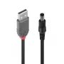 Cabo adaptador USB-A macho – DC 5,5/2,1 mm macho Lindy 70268