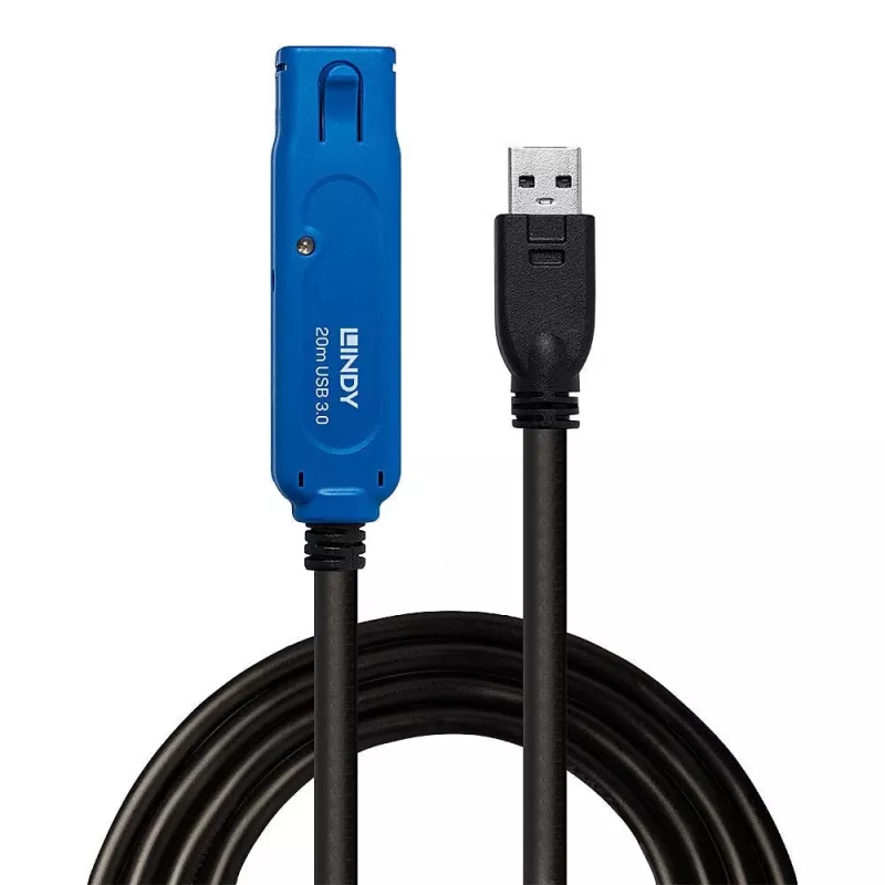 Extensão ativa USB 3.0 Pro Lindy 20m USB A para USB A 5 Gbit/s