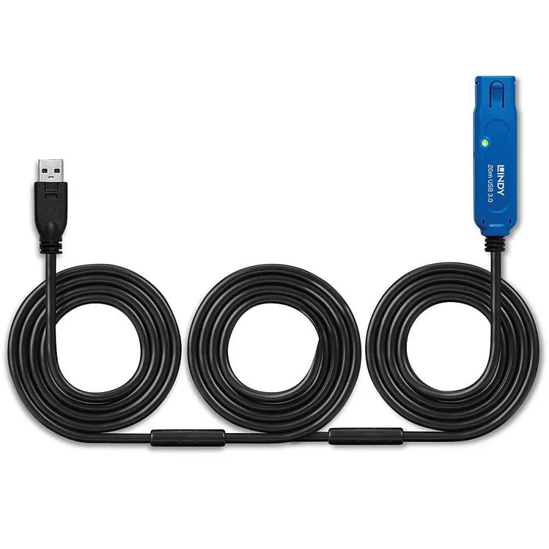 Extensão ativa USB 3.0 Pro Lindy 20m USB A para USB A 5 Gbit/s