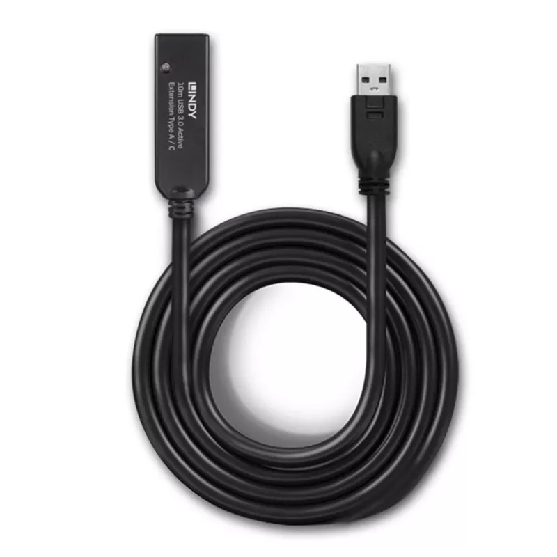 Extensão ativa USB 3.0 Lindy 10m Type A para C