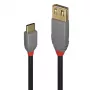 Lindy 36897 cabo adaptador USB 2.0, USB-C macho para USB-A fêmea, Anthra Line, 0,15 m