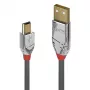 Cabo USB 2.0 tipo A para Mini-B Lindy 0,5 m, Cromo Line