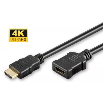 Cabo de extensão HDMI 2.0 Microconnect 1 m macho para fêmea 18 Gbit/s