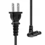 Cabo de alimentação ProXtend Type-A para ficha C7 angular preto 2 m 125 V 15 A