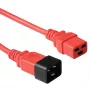 Cabo de alimentação Microconnect PE2019R3 vermelho 3 m conector fêmea C20 conector fêmea C19